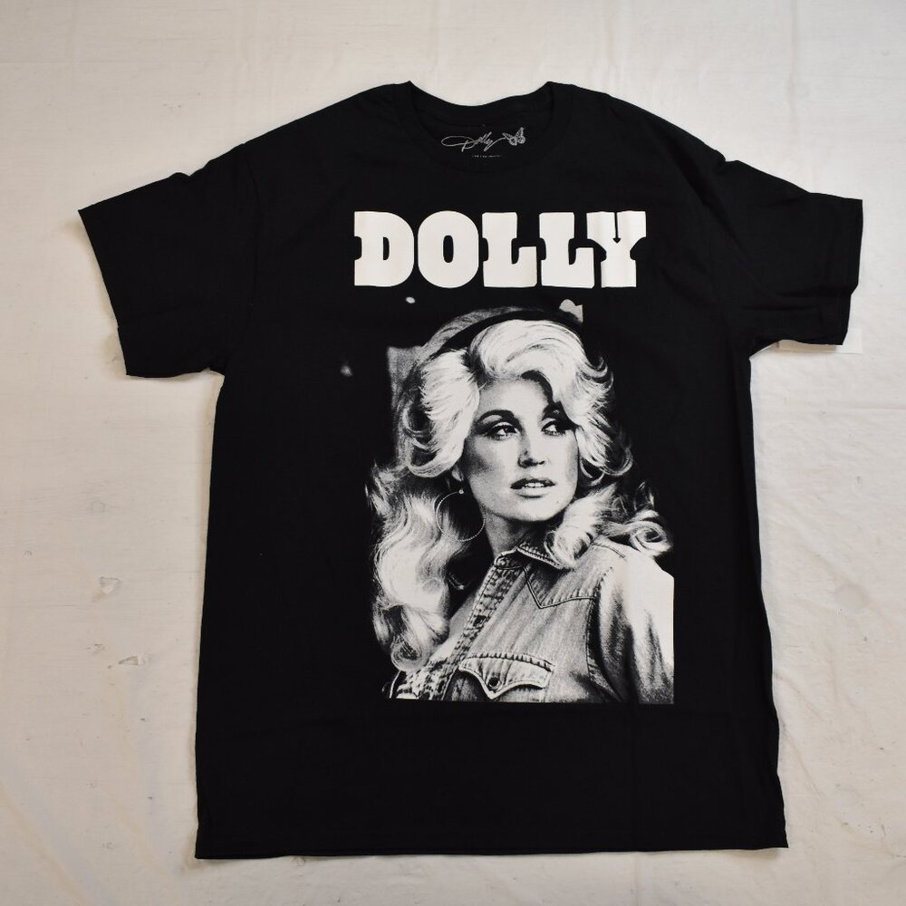 Dolly Parton Mens Dolly Portrait Black Shirt New Medium